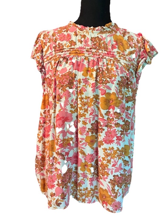 LOFT Tops - LOFT Outlet Women’s Floral Flutter Sleeve Blouse, Size LP